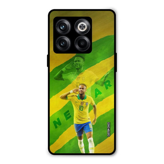 Green Yellow Neymar Oneplus 10T Mobile Back Cover - Sports PrintShield Case