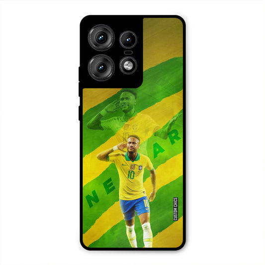 Green Yellow Neymar Motorola Edge 50 Pro Mobile Back Cover - Sports PrintShield Case