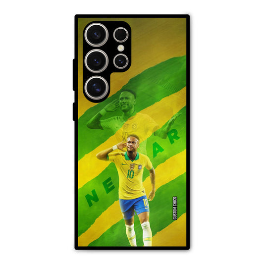 Green Yellow Neymar Samsung Galaxy S24 Ultra Mobile Back Cover - Sports PrintShield Case