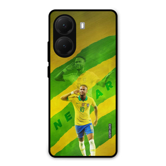 Green Yellow Neymar Poco X7 Pro Mobile Back Cover - Sports PrintShield Case
