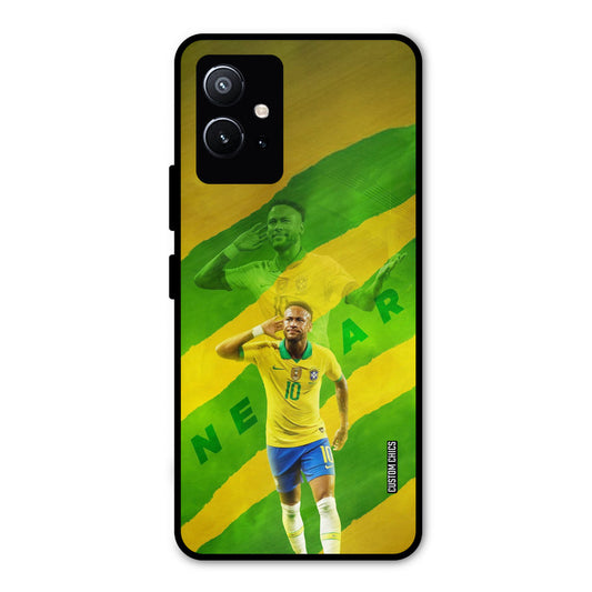 Green Yellow Neymar Vivo Y75 5G Mobile Back Cover - Sports PrintShield Case
