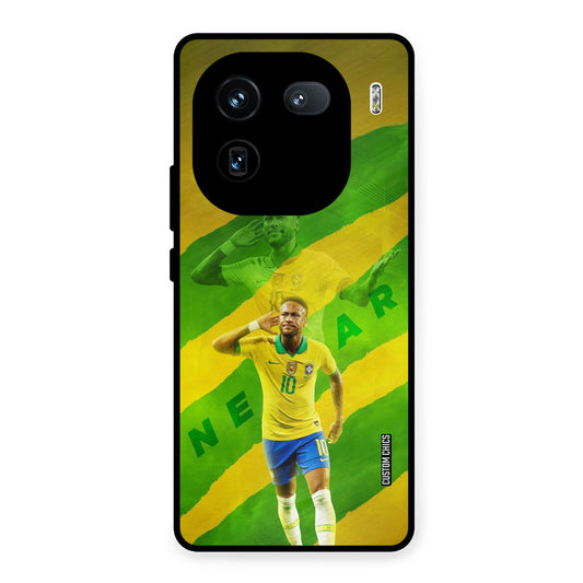 Green Yellow Neymar iQOO 12 Mobile Back Cover - Sports PrintShield Case