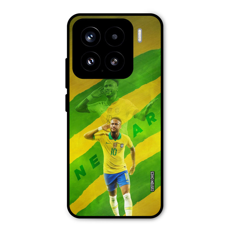 Green Yellow Neymar Xiaomi 15 5G Mobile Back Cover - Sports PrintShield Case