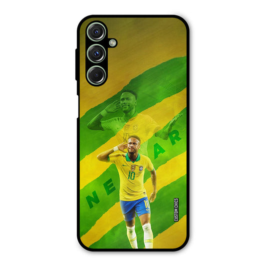 Green Yellow Neymar Samsung Galaxy M34 Mobile Back Cover - Sports PrintShield Case