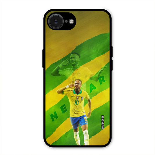 Green Yellow Neymar iPhone 16e Mobile Back Cover - Sports PrintShield Case