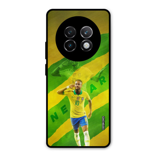 Green Yellow Neymar Realme 13 Plus Mobile Back Cover - Sports PrintShield Case