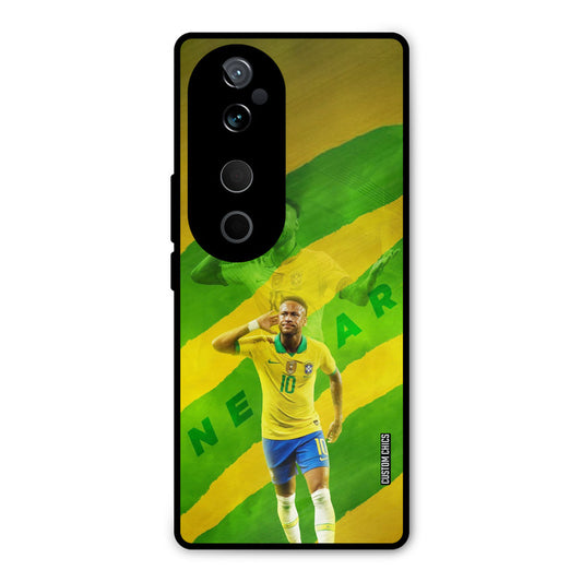 Green Yellow Neymar Vivo V40 Pro Mobile Back Cover - Sports PrintShield Case