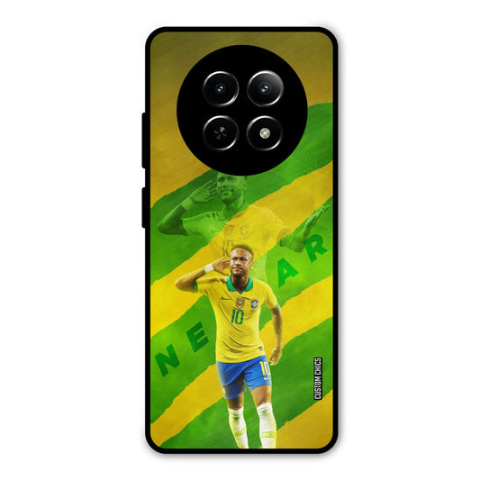 Green Yellow Neymar Realme Narzo N65 Mobile Back Cover - Sports PrintShield Case