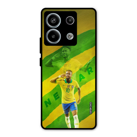 Green Yellow Neymar Redmi Note 13 Pro 5G Mobile Back Cover - Sports PrintShield Case