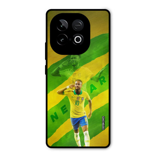 Green Yellow Neymar iQOO Neo 10 Mobile Back Cover - Sports PrintShield Case