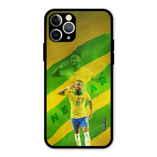 Green Yellow Neymar  iPhone 11 Pro Mobile Back Cover - Sports PrintShield Case