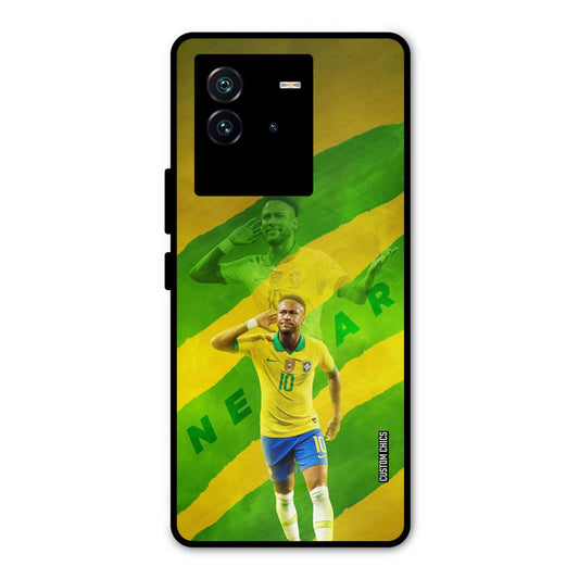 Green Yellow Neymar iQOO Neo 6 5G Mobile Back Cover - Sports PrintShield Case