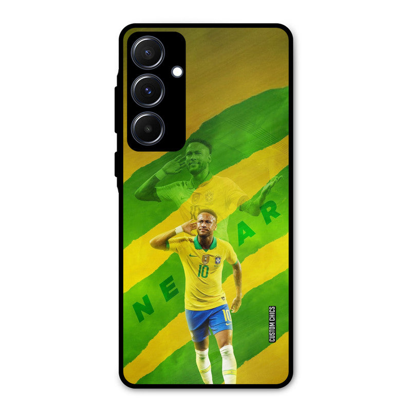 Green Yellow Neymar Samsung Galaxy A55 5G Mobile Back Cover - Sports PrintShield Case