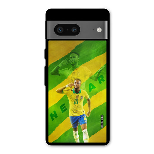 Green Yellow Neymar Google Pixel 7 Mobile Back Cover - Sports PrintShield Case