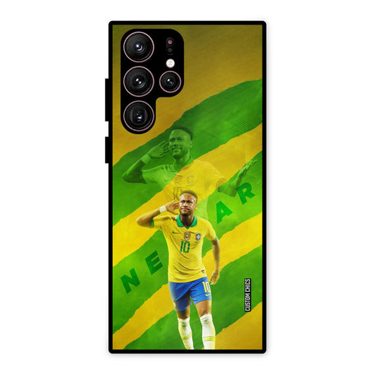 Green Yellow Neymar Samsung Galaxy S22 Ultra Mobile Back Cover - Sports PrintShield Case