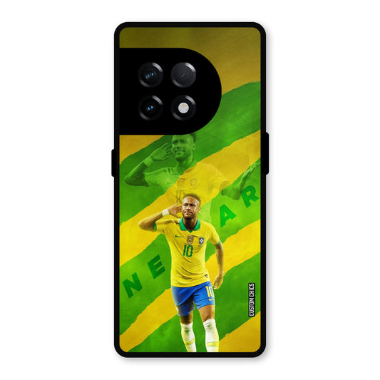 Green Yellow Neymar OnePlus 11R Mobile Back Cover - Sports PrintShield Case