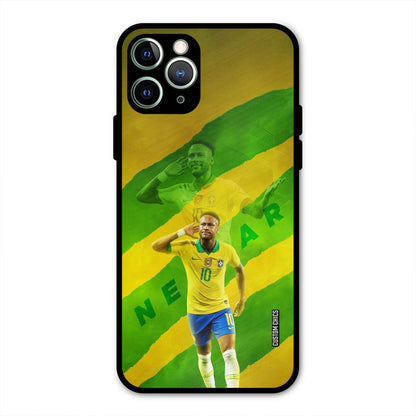 Green Yellow Neymar  iPhone 11 Pro Max Mobile Back Cover - Sports PrintShield Case