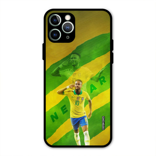 Green Yellow Neymar  iPhone 11 Pro Max Mobile Back Cover - Sports PrintShield Case