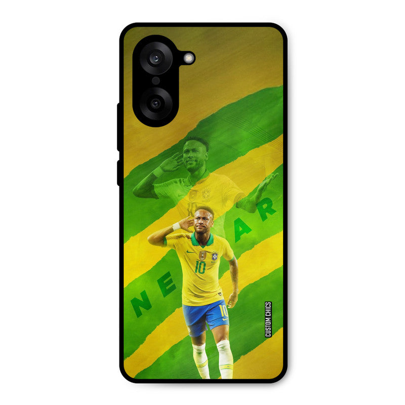 Green Yellow Neymar Oneplus Nord CE5 Mobile Back Cover - Sports PrintShield Case