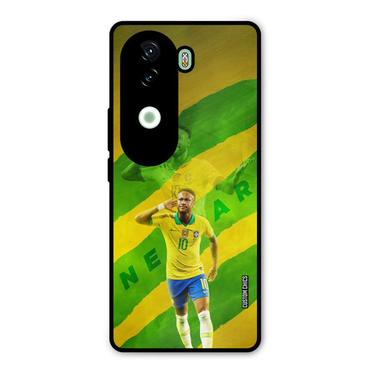 Green Yellow Neymar iQOO Z9s Mobile Back Cover - Sports PrintShield Case