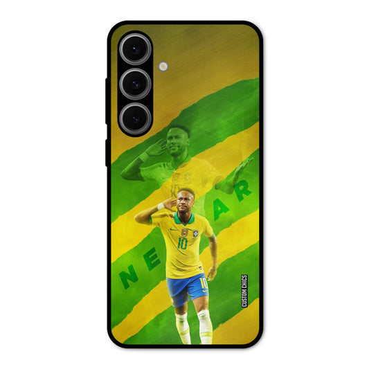 Green Yellow Neymar Samsung Galaxy S24 Mobile Back Cover - Sports PrintShield Case