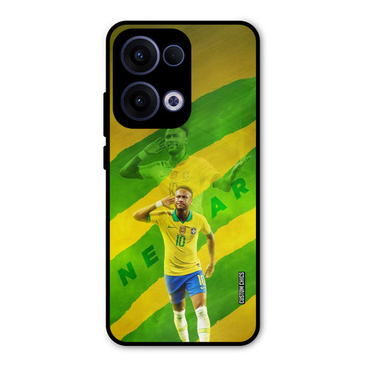 Green Yellow Neymar Oppo Reno 13 5G Mobile Back Cover - Sports PrintShield Case
