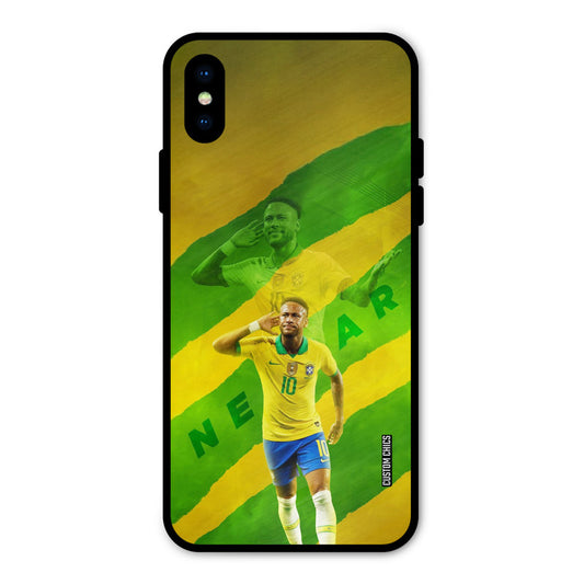 Green Yellow Neymar iPhone X Mobile Back Cover - Sports PrintShield Case