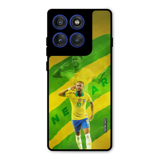 Green Yellow Neymar Motorola Edge 60 Pro Mobile Back Cover - Sports PrintShield Case