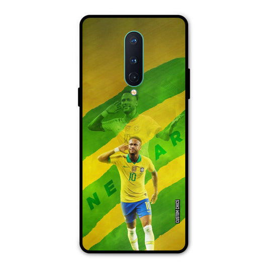 Green Yellow Neymar Oneplus 8 Mobile Back Cover - Sports PrintShield Case