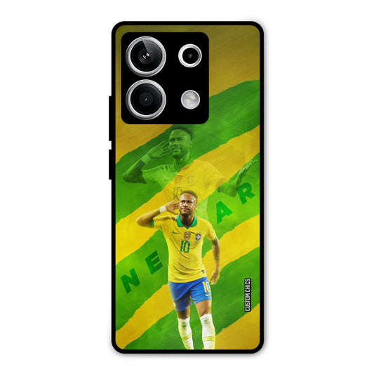 Green Yellow Neymar Redmi Note 13 5G Mobile Back Cover - Sports PrintShield Case