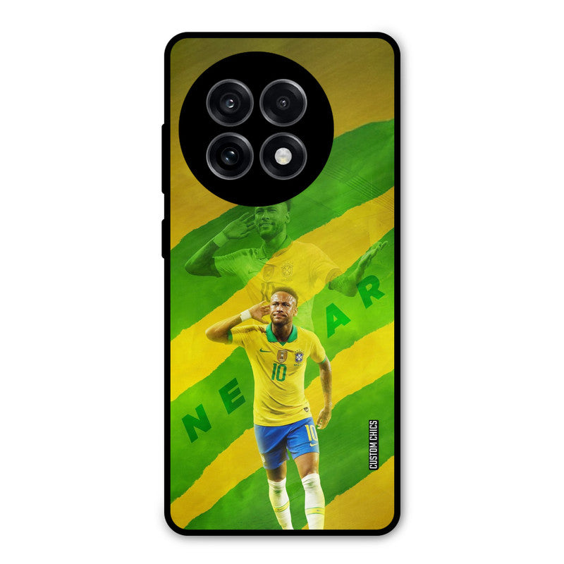 Green Yellow Neymar OnePlus 13R Mobile Back Cover - Sports PrintShield Case