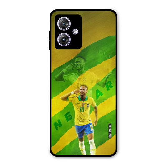 Green Yellow Neymar Moto G54 Mobile Back Cover - Sports PrintShield Case