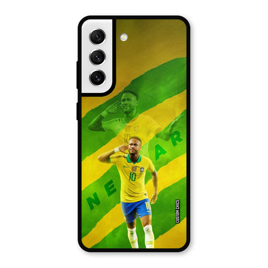 Green Yellow Neymar Samsung Galaxy S21 FE 5G Mobile Back Cover - Sports PrintShield Case