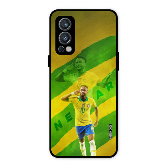 Green Yellow Neymar OnePlus Nord 2 5G Mobile Back Cover - Sports PrintShield Case
