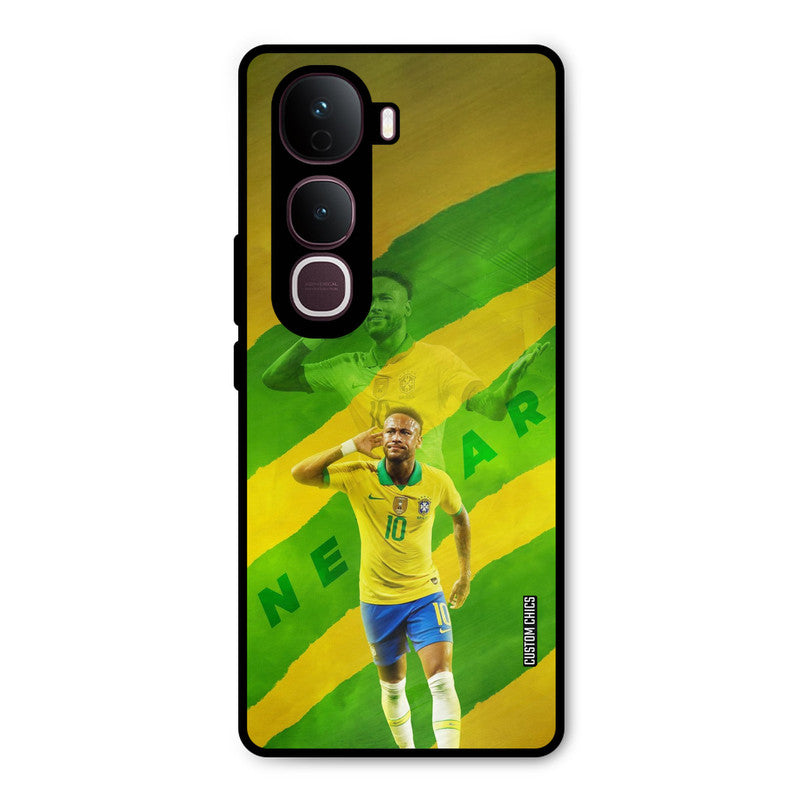 Green Yellow Neymar Vivo Y400 Pro Mobile Back Cover - Sports PrintShield Case