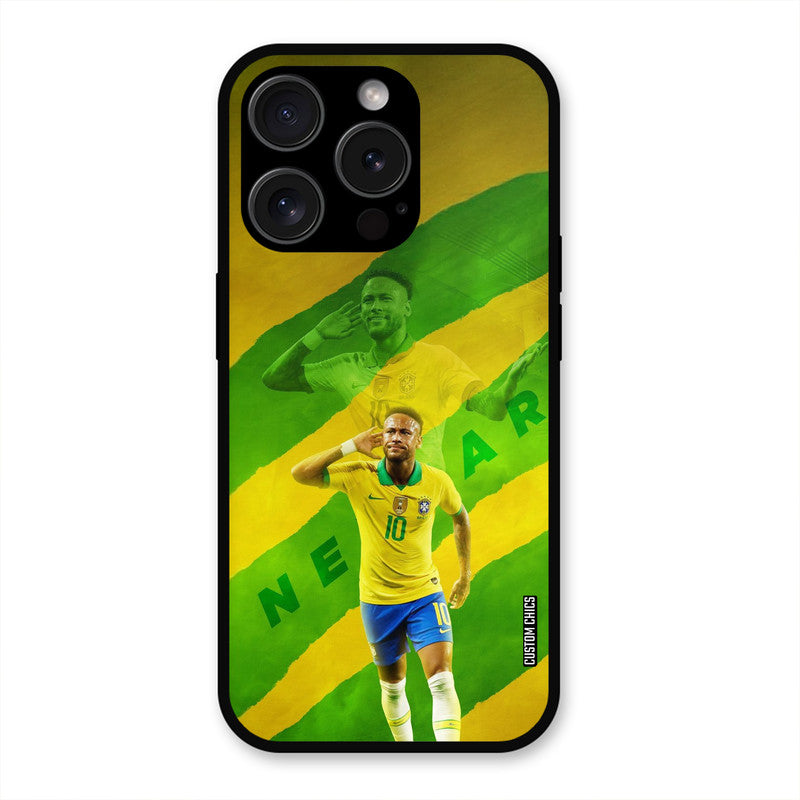 Green Yellow Neymar  iPhone 15 Pro Max Mobile Back Cover - Sports PrintShield Case