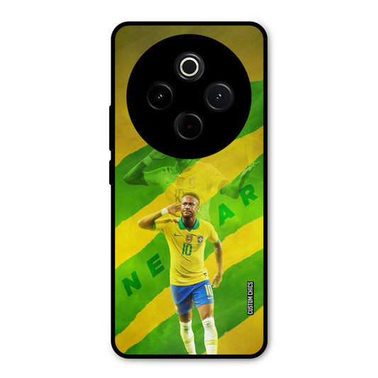 Green Yellow Neymar iQoo Z10 Mobile Back Cover - Sports PrintShield Case