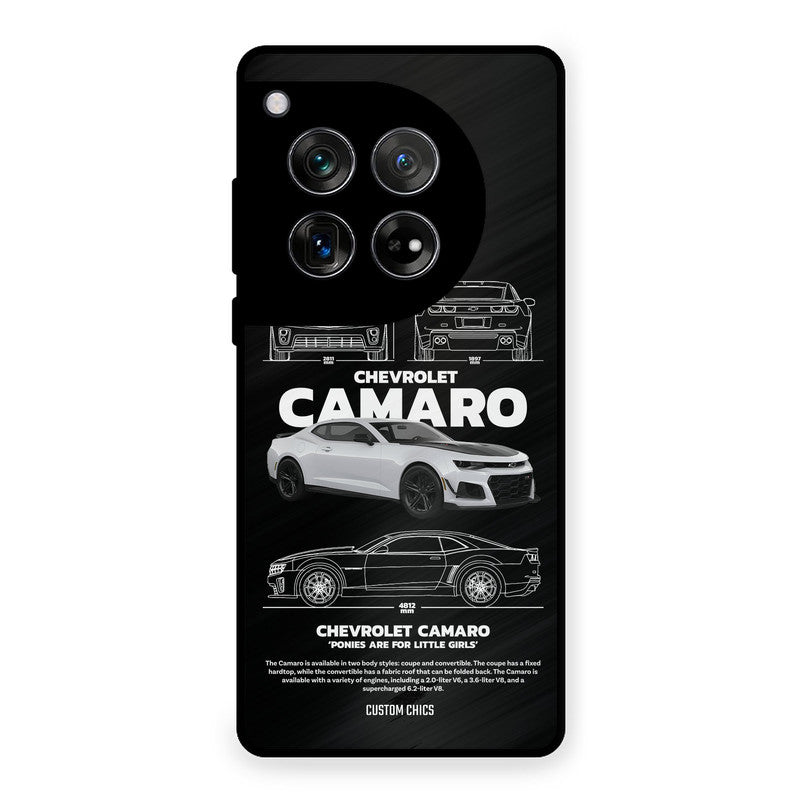 Grey Camaro OnePlus 12 Mobile Back Cover - Car&Bike PrintShield Case