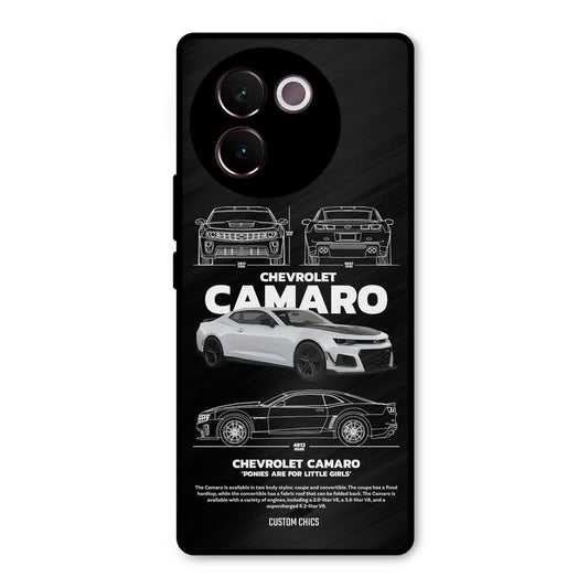 Grey Camaro Vivo V30e Mobile Back Cover - Car&Bike PrintShield Case