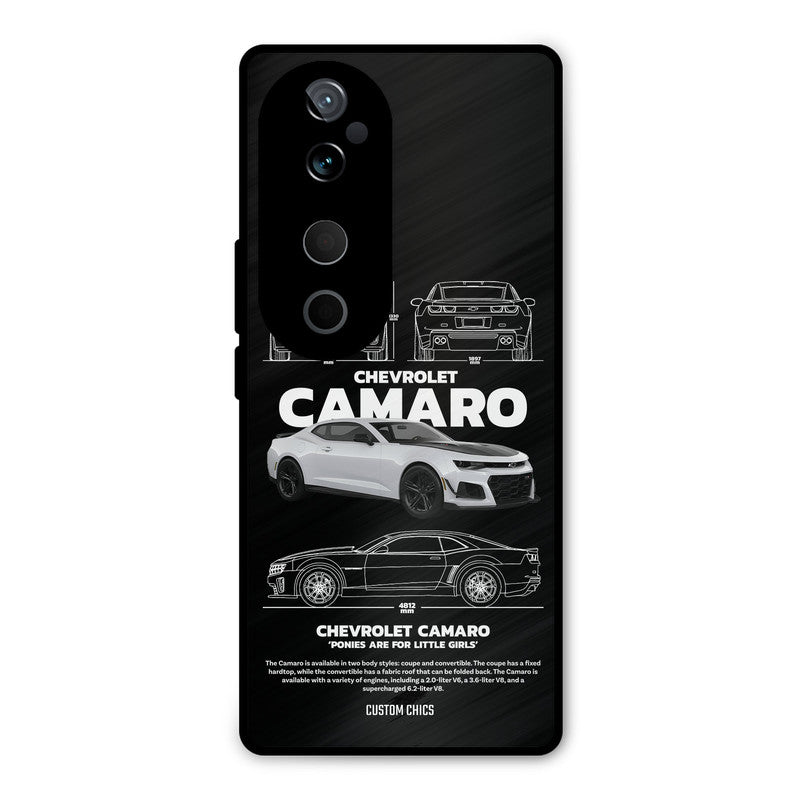 Grey Camaro Vivo V40 Mobile Back Cover - Car&Bike PrintShield Case