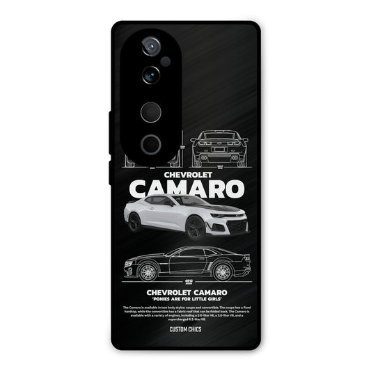 Grey Camaro Vivo V40 Mobile Back Cover - Car&Bike PrintShield Case