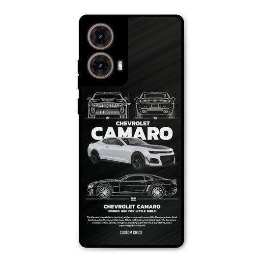 Grey Camaro Moto G85 Mobile Back Cover - Car&Bike PrintShield Case