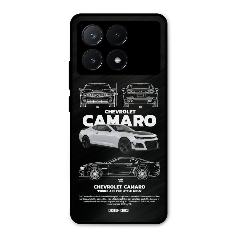 Grey Camaro Poco X6 Pro Mobile Back Cover - Car&Bike PrintShield Case