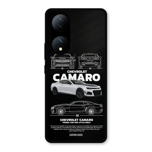 Grey Camaro Vivo Y100 Mobile Back Cover - Car&Bike PrintShield Case