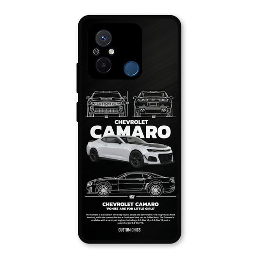 Grey Camaro Redmi 12c Mobile Back Cover - Car&Bike PrintShield Case