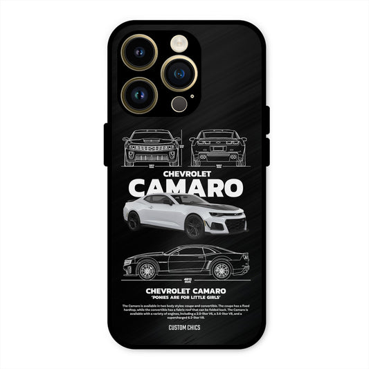 Grey Camaro iPhone 14 Pro Mobile Back Cover - Car&Bike PrintShield Case