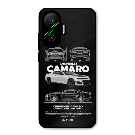 Grey Camaro Poco F7 5G Mobile Back Cover - Car&Bike PrintShield Case