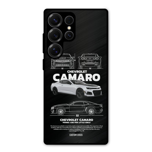 Grey Camaro Samsung Galaxy S25 Ultra Mobile Back Cover - Car&Bike PrintShield Case