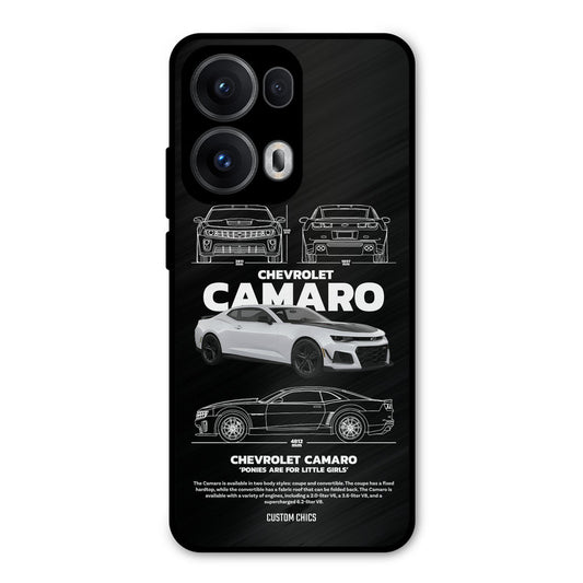 Grey Camaro Oppo Reno 13 Pro 5G Mobile Back Cover - Car&Bike PrintShield Case