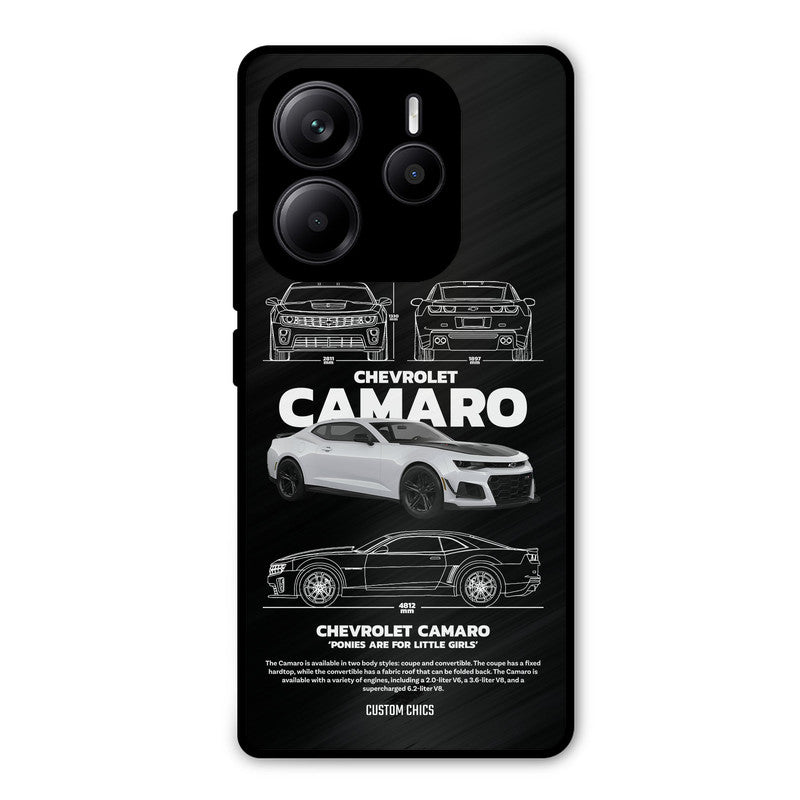 Grey Camaro Redmi Note 14 Mobile Back Cover - Car&Bike PrintShield Case